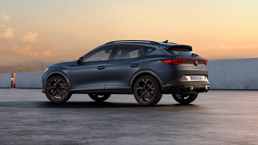 new cupra formentor compact suv with dynamic rear spoiler