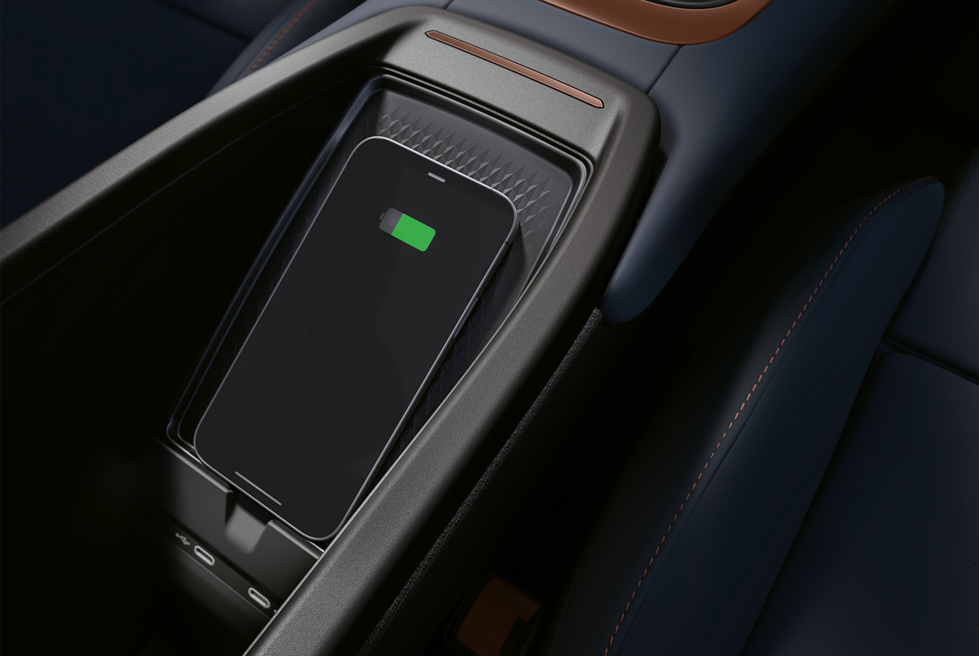 Smartphone connect to CUPRA Born's wireless charger