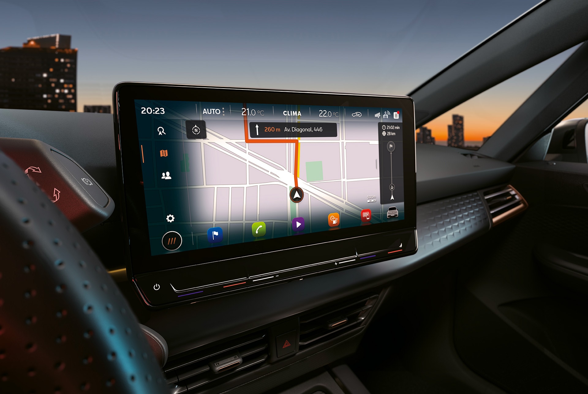 CUPRA Born 12inch infotainment screen