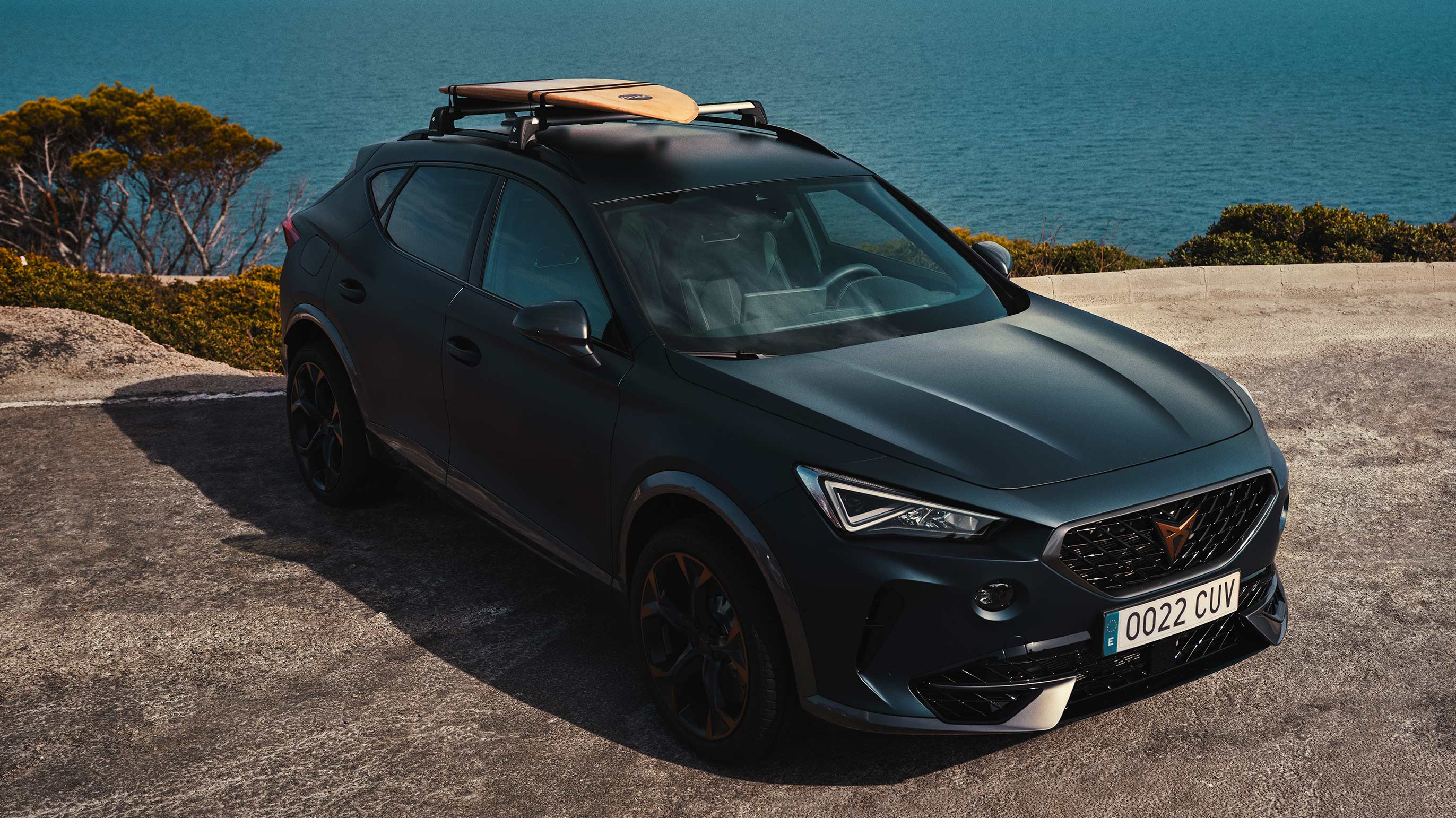 CUPRA Formentor roof with surf rack accessory