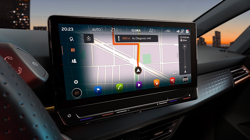 CUPRA Born 12inch infotainment screen